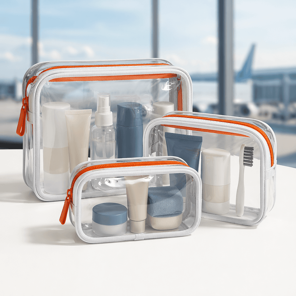 Clear Toiletry Pouch Trio
